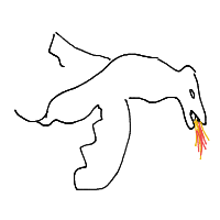 dragon drawing by player-5r2t2cl5l in Artbitrator