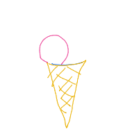 ice cream drawing by player-e37ebpofl in Artbitrator