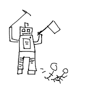 robot uprising drawing by player-7vtgni0ya in Artbitrator