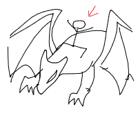dragon rider drawing by player-k9nly2dti in Artbitrator