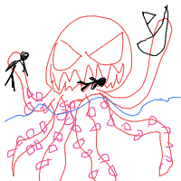 kraken attack drawing by player-audztiai6 in Artbitrator