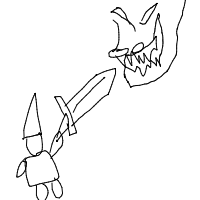 knight vs dragon drawing by player-audztiai6 in Artbitrator