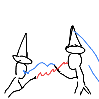 wizard duel drawing by player-ge8cwqkio in Artbitrator