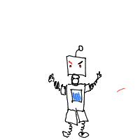 robot uprising drawing by player-z82twxrd3 in Artbitrator