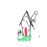 haunted house drawing by player-z82twxrd3 in Artbitrator
