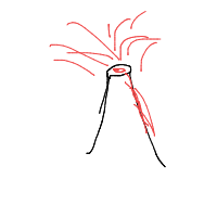 volcano eruption drawing by player-1f8a8fwg2 in Artbitrator