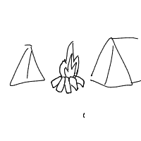 campfire drawing by player-42ihnsbgk in Artbitrator