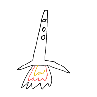 rocket drawing by player-y98y545ss in Artbitrator