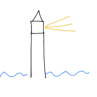 lighthouse drawing by newaccount in Artbitrator
