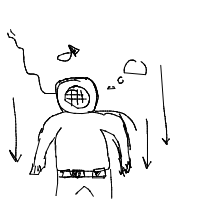 deep sea diver drawing by newaccount in Artbitrator