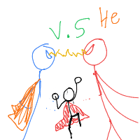 superhero showdown drawing by guest-98fbu57rq in Artbitrator