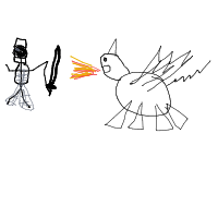 knight vs dragon drawing by guest-guld3zqjp in Artbitrator