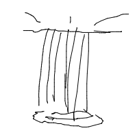 waterfall drawing by guest-pvyov9x9s in Artbitrator