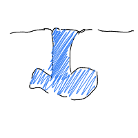 waterfall drawing by ivil in Artbitrator