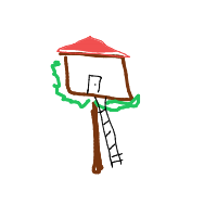 treetop house drawing by emmealia in Artbitrator