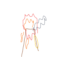 volcano eruption drawing by johnpork in Artbitrator