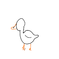 duck drawing by johnpork in Artbitrator