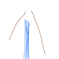waterfall drawing by johnpork in Artbitrator