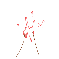 volcano drawing by johnpork in Artbitrator