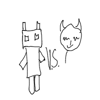 robot vs monster drawing by ichikawaemmie12 in Artbitrator