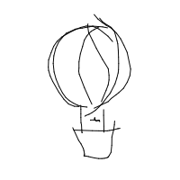 hot air balloon drawing by charli3 in Artbitrator