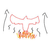 phoenix rising drawing by reflex409 in Artbitrator