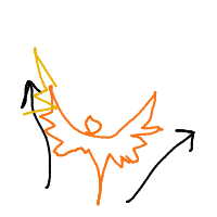 phoenix rising drawing by nhoj in Artbitrator