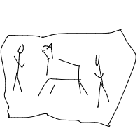 cave painting drawing by guest-mlkbblbl5 in Artbitrator