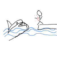 shark attack drawing by daenerys_mbatory in Artbitrator