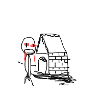 haunted house drawing by yomama in Artbitrator