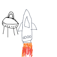spaceship drawing by yomama in Artbitrator