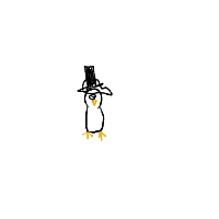 penguin with a hat drawing by guest-m9jknsy0e in Artbitrator