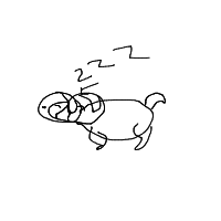 sleepy dog drawing by alero in Artbitrator
