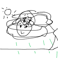 cloud with face drawing by alero in Artbitrator