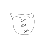 fish in bowl drawing by alero in Artbitrator