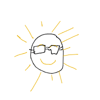 sun wearing sunglasses drawing by harsheye_7 in Artbitrator