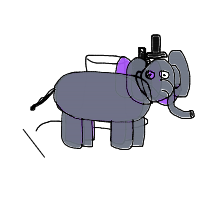 elephant with a hat drawing by guest-60g034vrw in Artbitrator
