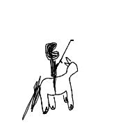 knight riding a horse drawing by shea_butter in Artbitrator