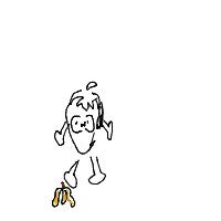 slipping on banana peel drawing by shea_butter in Artbitrator