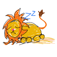 sleeping lion drawing by kristy_mist23 in Artbitrator
