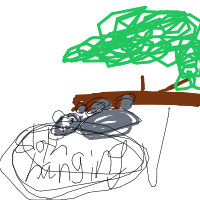 sloth hanging drawing by kristy_mist23 in Artbitrator