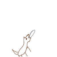 dog catching frisbee drawing by bigplaya in Artbitrator