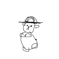 bear with a hat drawing by guest-snuefqa7g in Artbitrator
