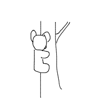 koala hugging tree drawing by guest-0kmmw35d6 in Artbitrator