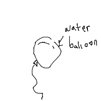 throwing water balloon drawing by and_bagels in Artbitrator
