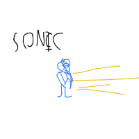 sonic drawing by enepgot in Artbitrator
