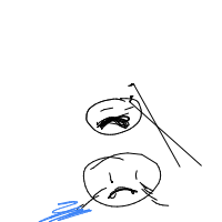 sad face drawing by altheaa in Artbitrator