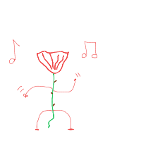flower dancing drawing by adam2 in Artbitrator
