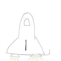 rocket ship drawing by adam2 in Artbitrator