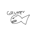 grumpy fish drawing by guest-uix2xx4rh in Artbitrator